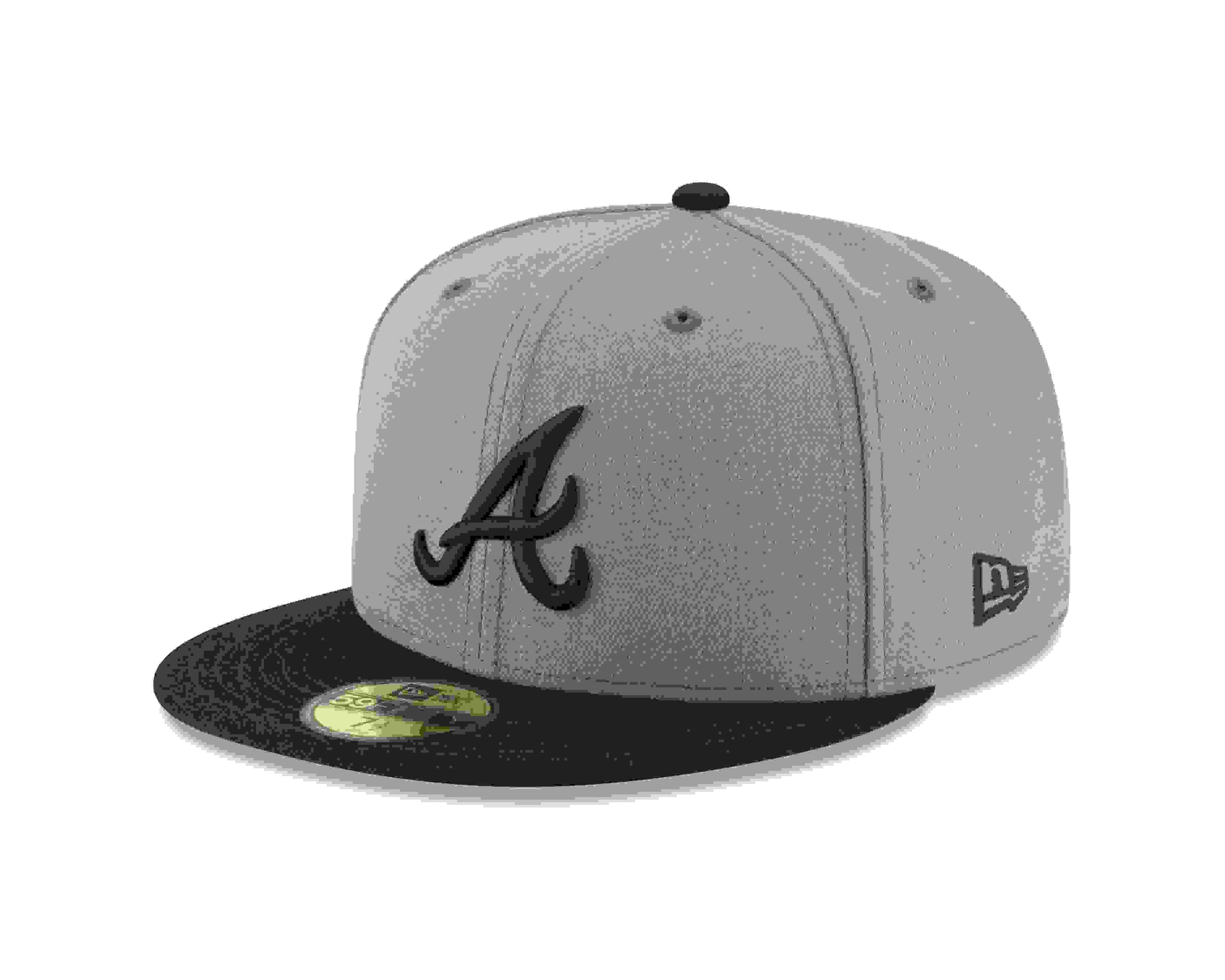 New Era Atlanta Braves 59FIFTY Two Tone Basic Grey/Black Fitted Hat